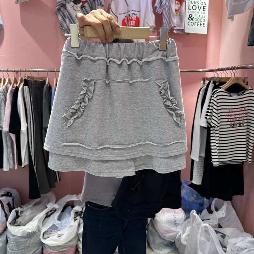 K STORY東大門實拍韓國女裝新品時尚26夏季26春夏裙褲荷葉邊K STORY裙褲