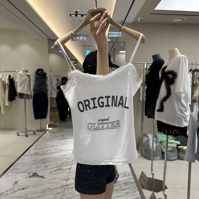 FORMING-P韓國東大門直郵女士新品26春夏吊帶背心蕾絲無袖FORMING-P吊帶/背心