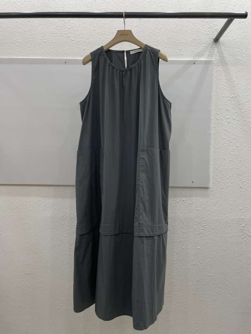EGGPLANT韓國直郵女士新品休閑職業26夏季26春夏連衣裙口袋EGGPLANT連衣裙