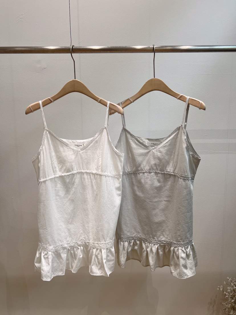 GLAD SOME韓國東大門直郵女裝新品26夏季吊帶背心荷葉邊無袖GLAD SOME吊帶/背心