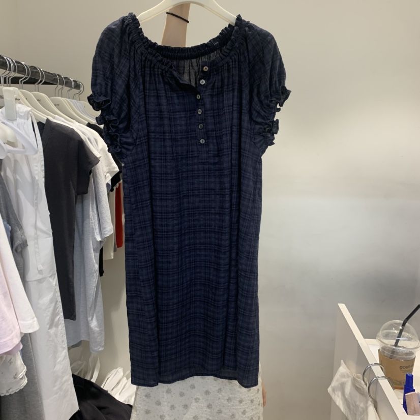 JINSIM韓國直郵實拍女裝新款人氣職業26春夏推薦連衣裙格紋JINSIM連衣裙
