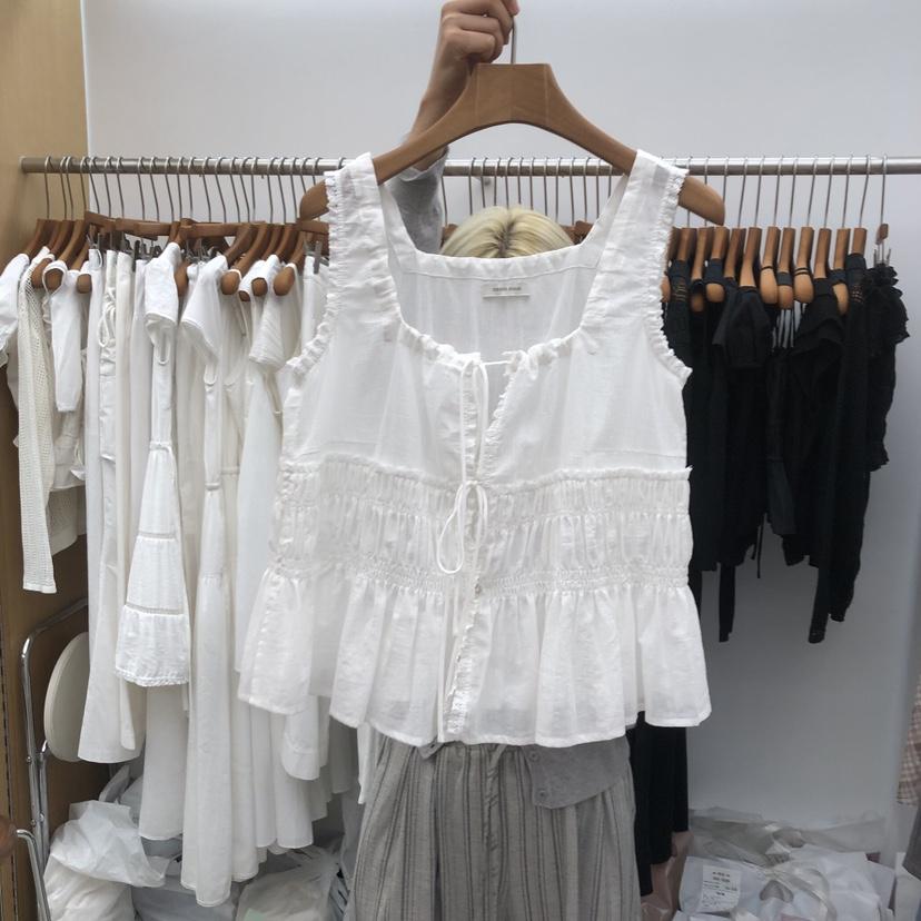 DRESS ROOM韓國東大門代購女裝新款人氣26春夏職業吊帶背心DRESS ROOM吊帶/背心