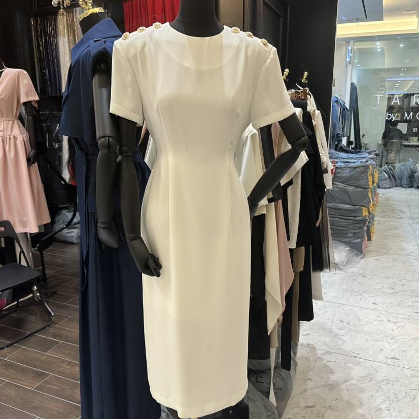 HERISH韓國代購女裝新款熱賣推薦人氣休閑職業連衣裙紐扣Haute-Herish-Q連衣裙