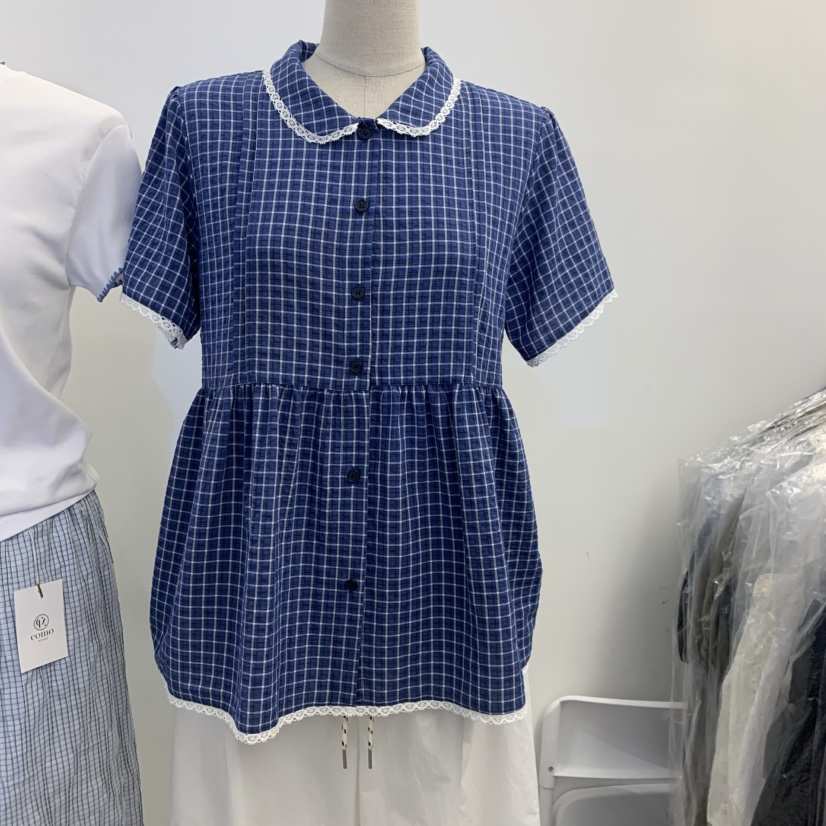 TAN&amp;COMO韓國直郵實拍女裝新品人氣26夏季襯衫蕾絲衫tan-COMO襯衫/蕾絲衫
