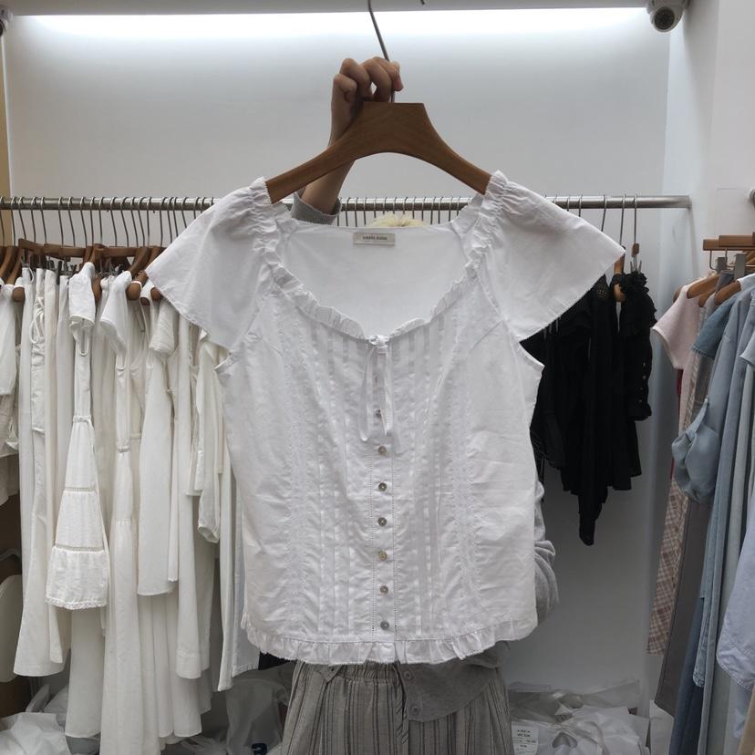 DRESS ROOM韓國直郵女裝新品26夏季人氣熱賣休閑襯衫蕾絲衫DRESS ROOM襯衫/蕾絲衫