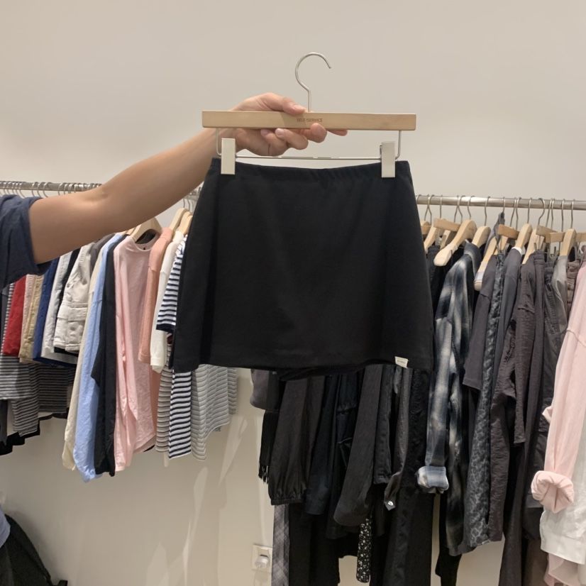 SELF SERVICE東大門實拍韓國女士新款26春夏休閑裙褲羅紋SELF SERVICE裙褲