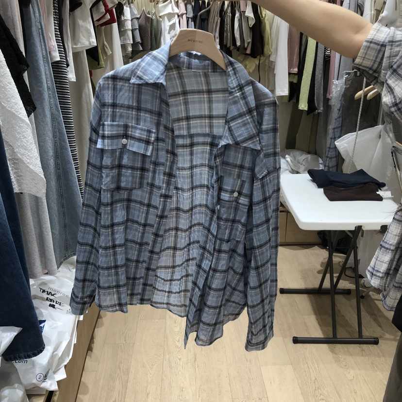 MEMOIRE韓國東大門直郵女士新品26夏季熱賣休閑襯衫蕾絲衫MEMOIRE襯衫/蕾絲衫