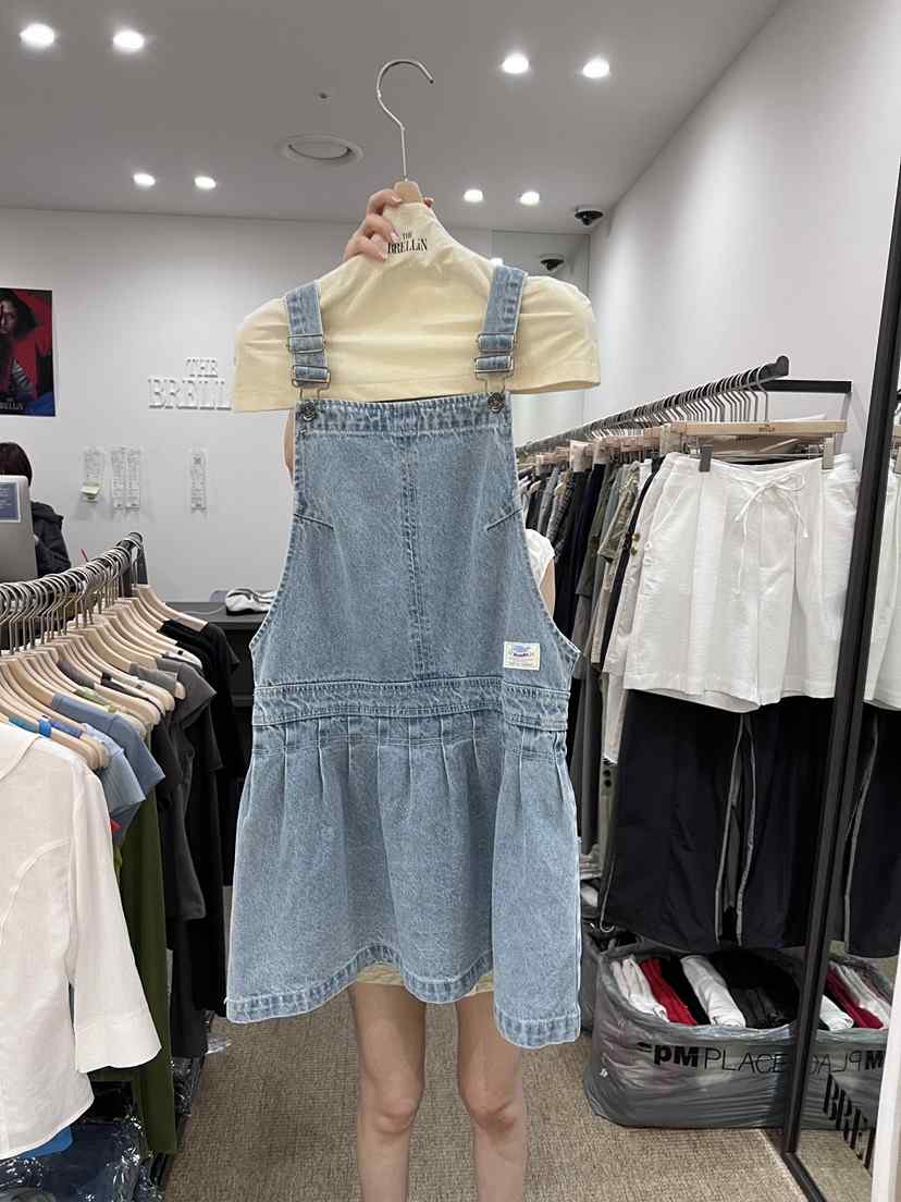 BRELLIN韓國直郵女裝新款職業休閑時尚人氣連衣裙直筒牛仔BRELLIN連衣裙
