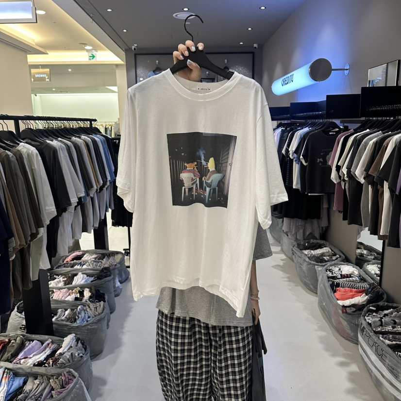CREDITO韓國直郵女士新品熱賣休閑26春夏人氣26夏季職業T恤CREDITOT恤