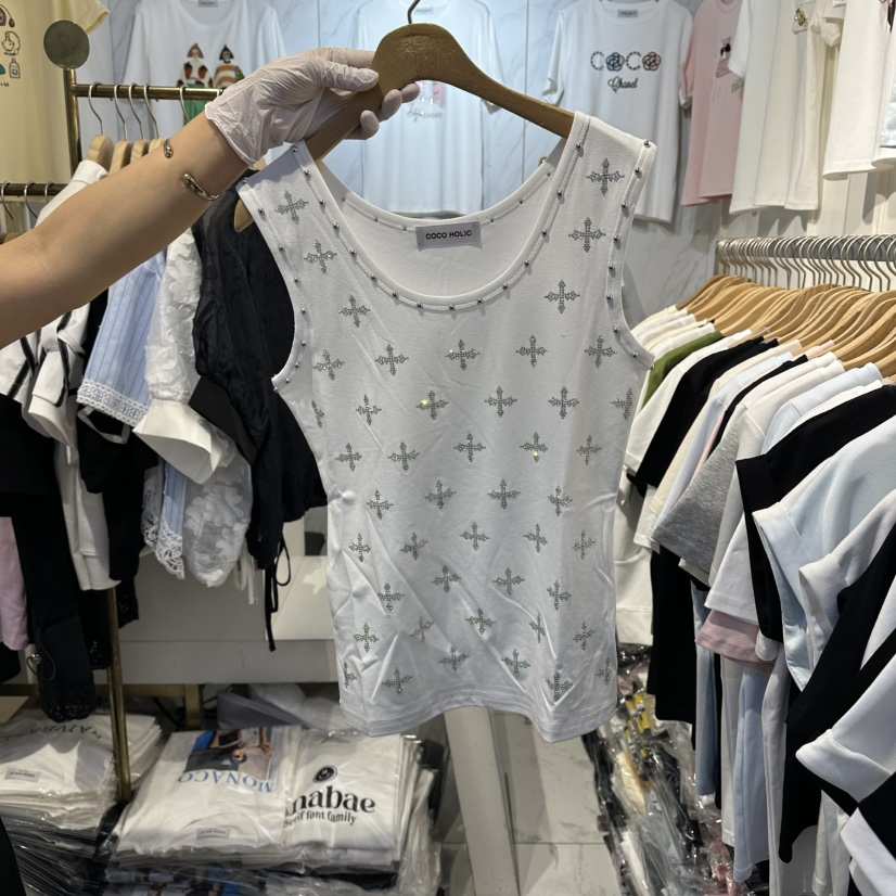 COCO HOLIC韓國代購女士新款26夏季時尚職業吊帶背心無袖COCO HOLIC吊帶/背心