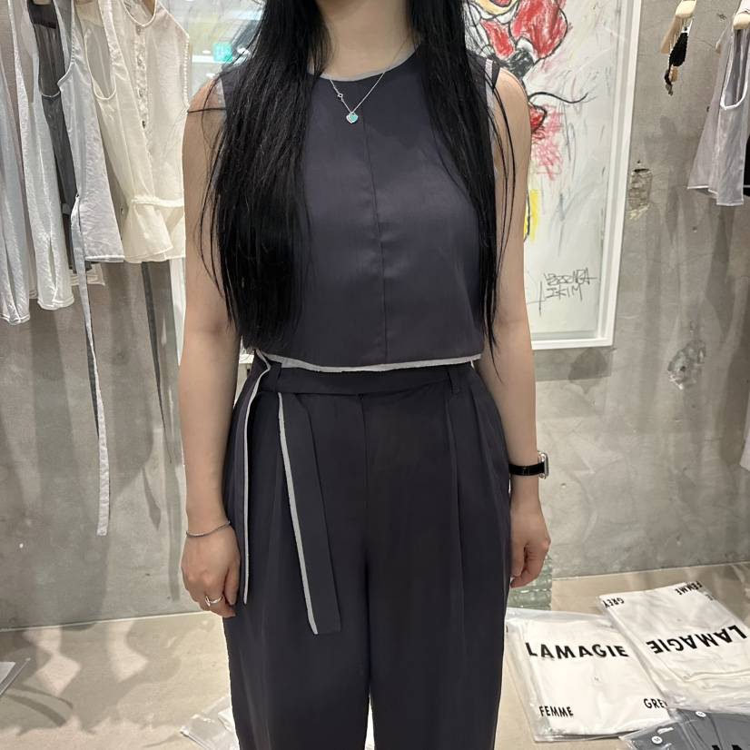 LAMAGIEPIE/LAMAGIE GREY韓國直郵女士新款休閑吊帶背心LAMAGIEPIE/LAMAGIE GREY吊帶/背心