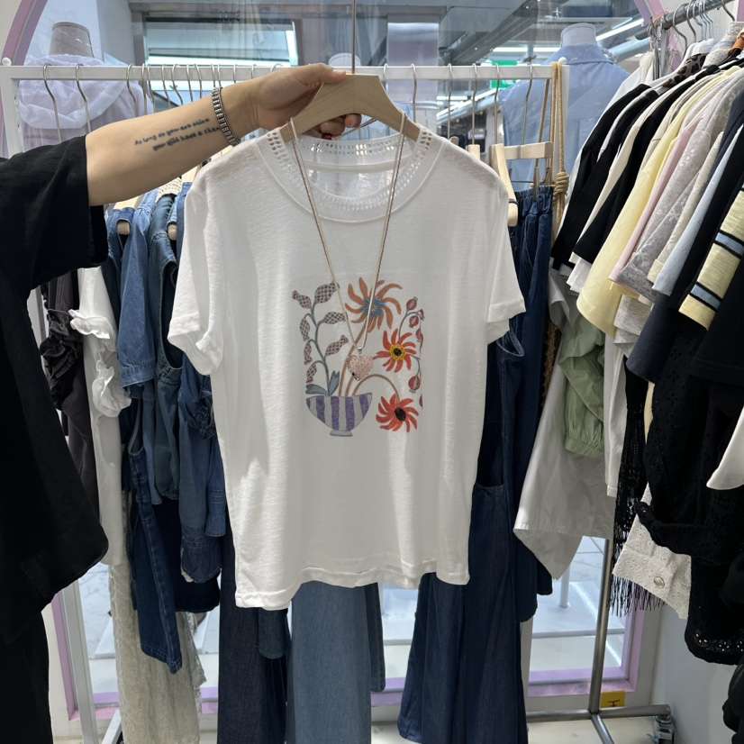 JH.STUDIO-Q韓國直郵女士新品26春夏時尚推薦T恤不含項鏈JH.STUDIO-QT恤