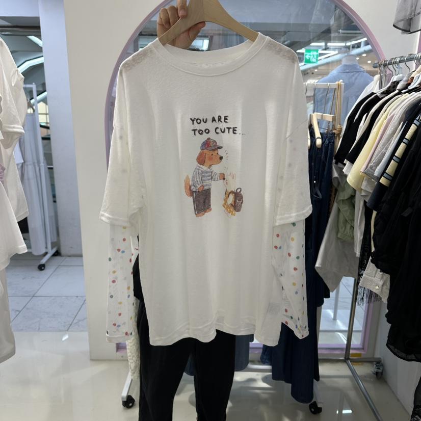JH.STUDIO-Q韓國直郵女裝新品職業休閑熱賣長袖T恤假兩件JH.STUDIO-Q長袖T恤