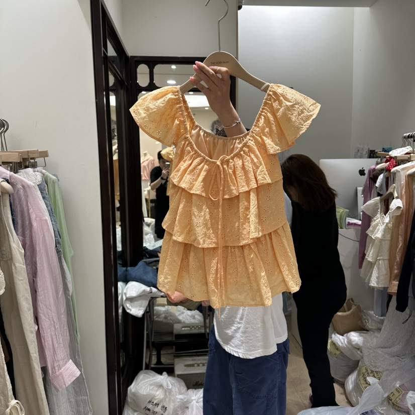 THEMORYPARK韓國直郵實拍女士新品熱賣26夏季26春夏襯衫蕾絲衫THE MORY PARK襯衫/蕾絲衫