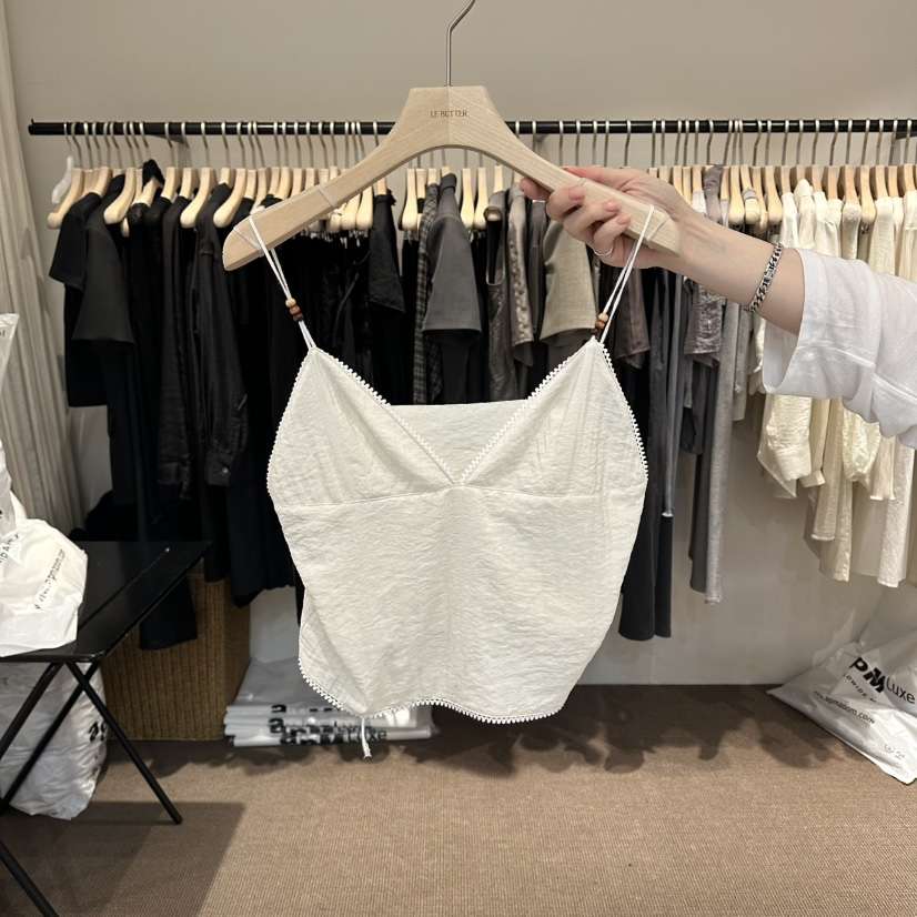 LE BUTTER韓國東大門直郵女裝新品26春夏吊帶背心亞麻無袖LE BUTTER吊帶/背心