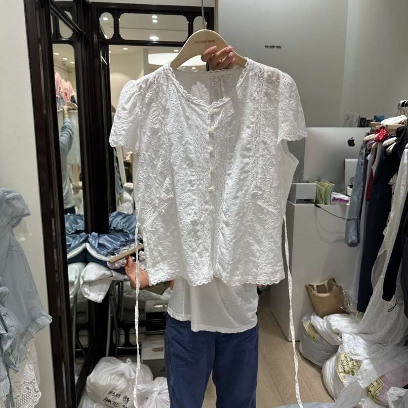 THEMORYPARK韓國直郵女裝新品26夏季26春夏人氣襯衫蕾絲衫THE MORY PARK襯衫/蕾絲衫