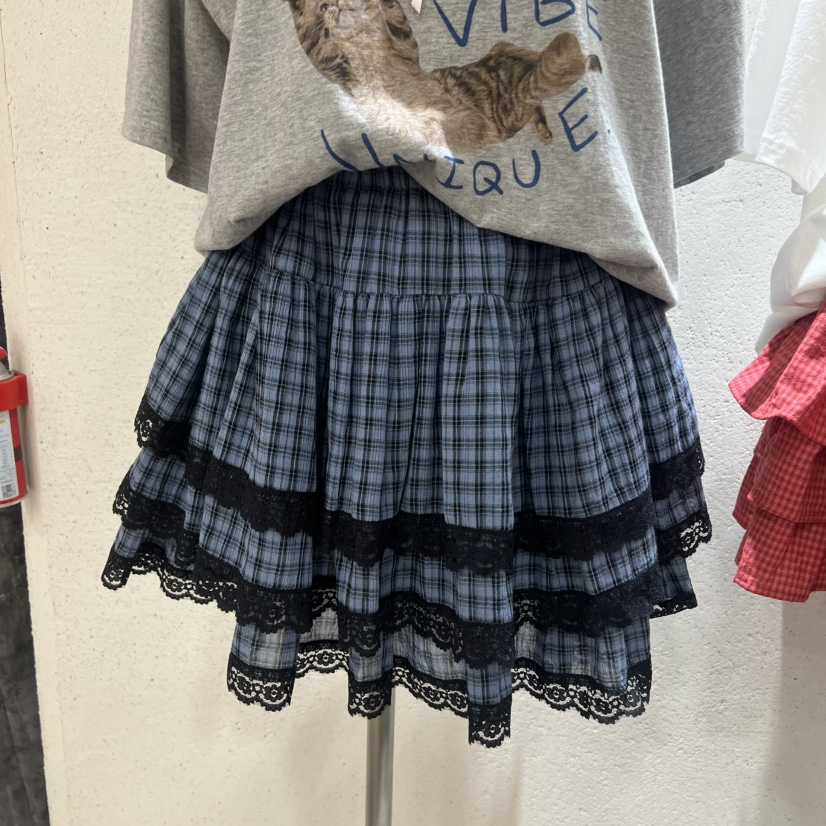 FIZZ東大門實拍韓國女士新品26春夏26夏季人氣時尚短裙格子FIZZ短裙