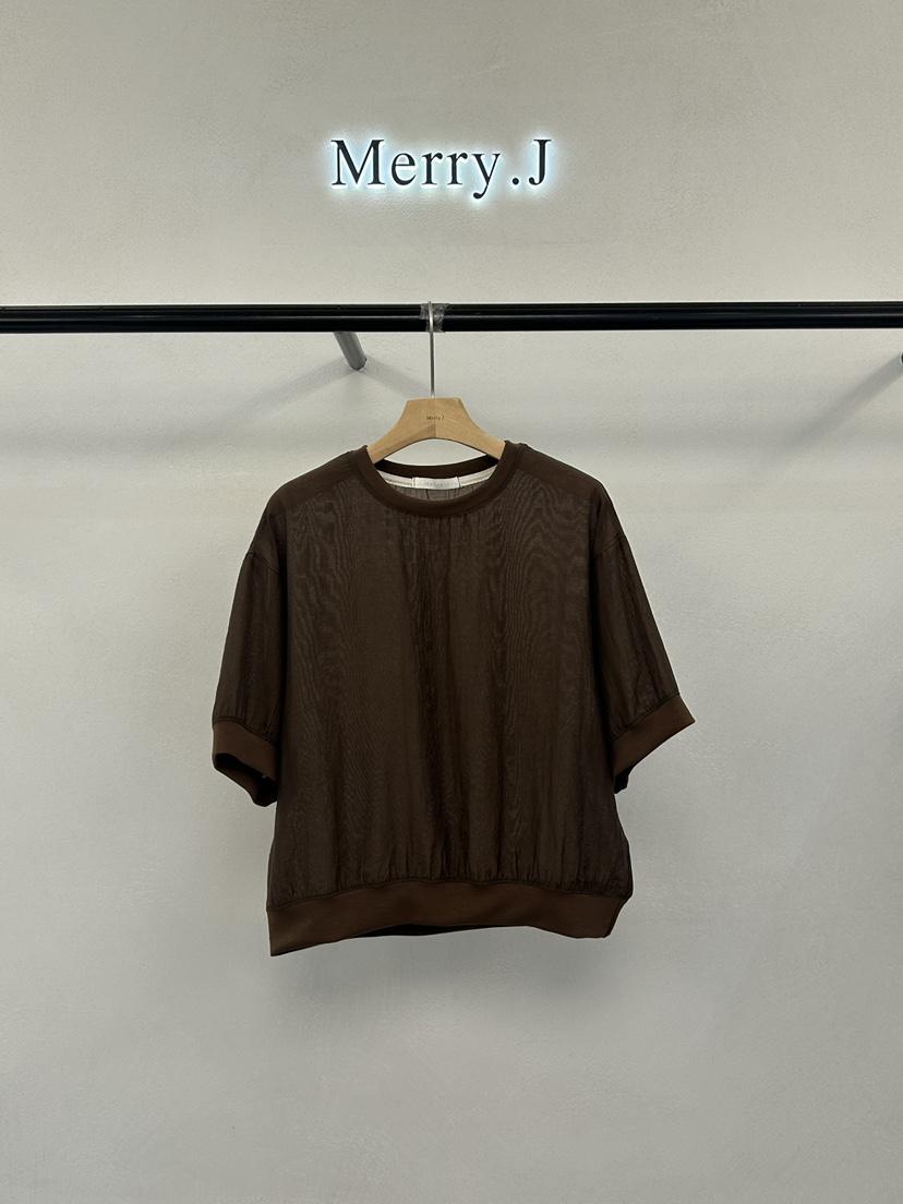 MERRY-J東大門實拍韓國女裝新款推薦26夏季襯衫蕾絲衫歐根紗LMERRY-J襯衫/蕾絲衫