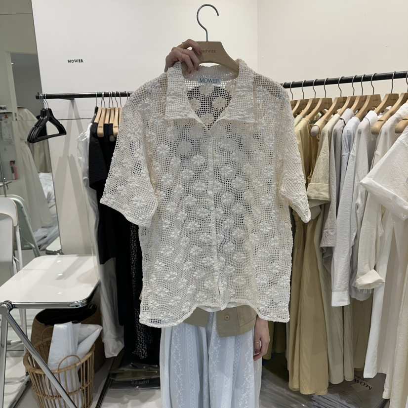 MOWER東大門實拍韓國女裝新品推薦休閑人氣26春夏襯衫蕾絲衫MOWER襯衫/蕾絲衫