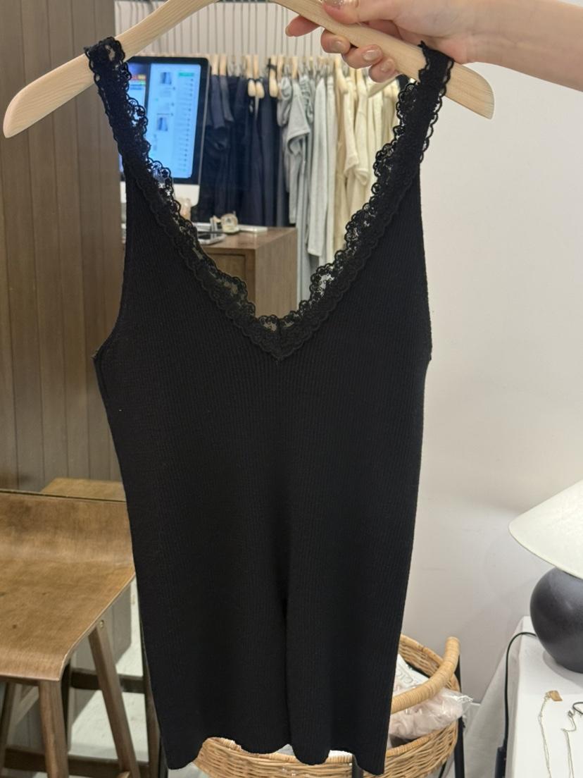 LEGACY韓國代購女裝新品熱賣26夏季職業吊帶背心蕾絲開衩LEGACY吊帶/背心