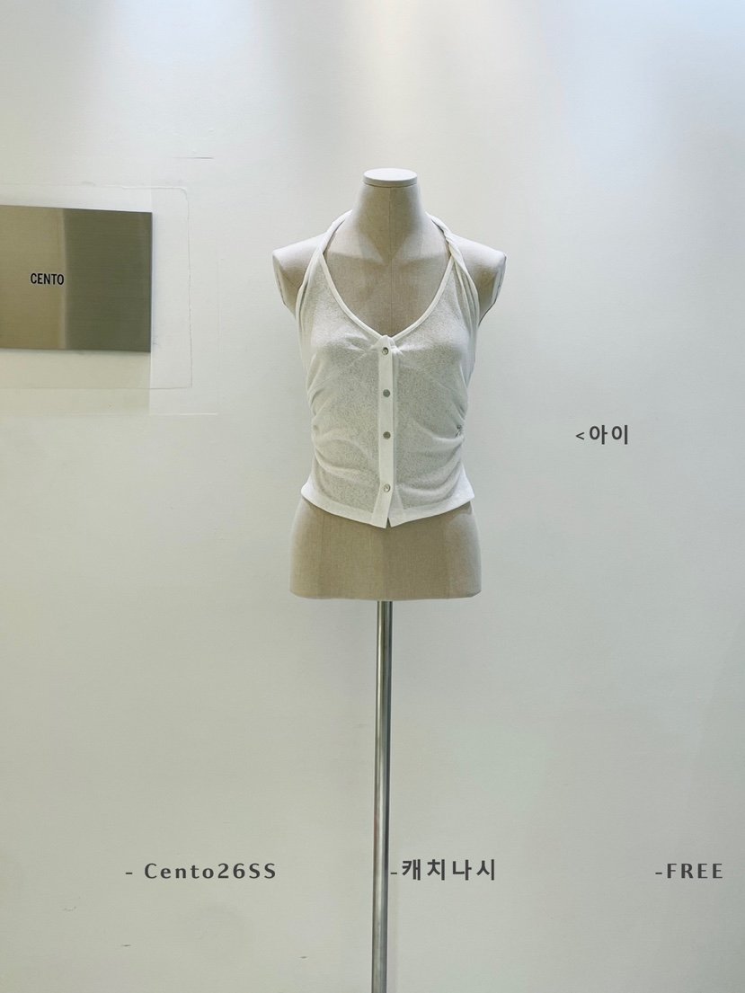 CENTO韓國直郵女士新款26春夏時尚人氣職業休閑推薦吊帶背心CENTO吊帶/背心