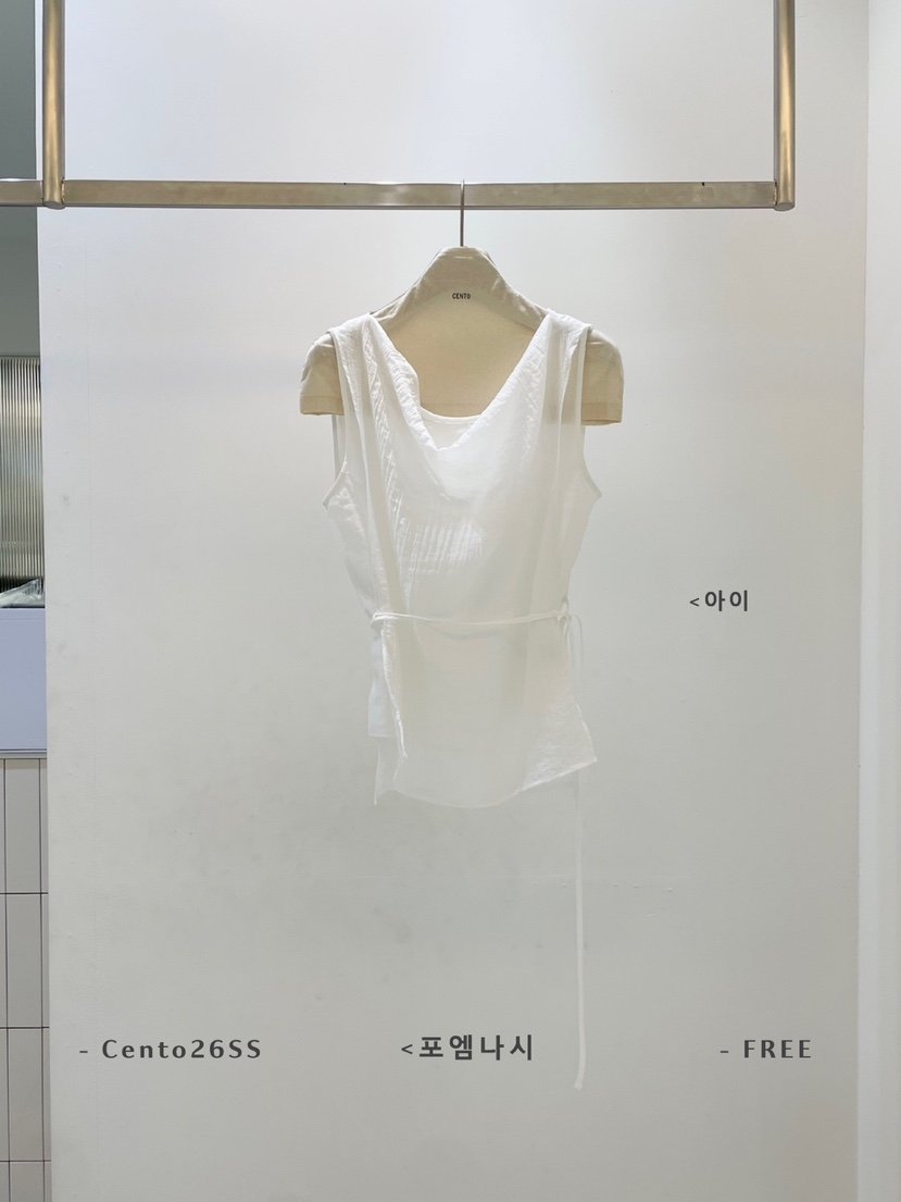 CENTO韓國直郵實拍女士新款人氣熱賣26春夏吊帶背心含腰繩CENTO吊帶/背心