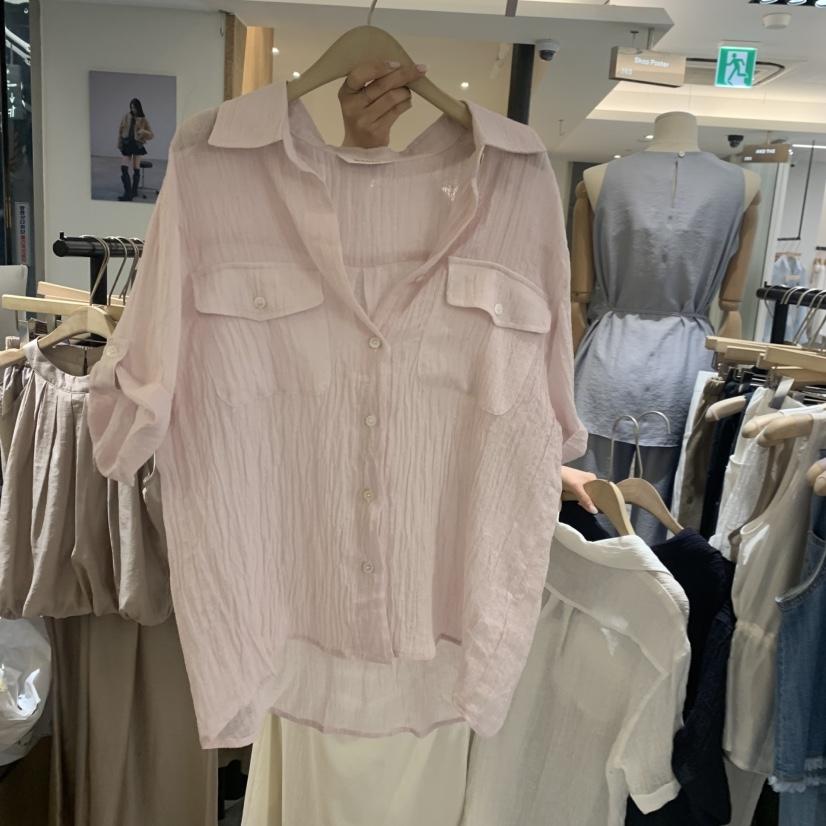 W AND J韓國直郵女士新品26春夏推薦職業休閑襯衫蕾絲衫W AND J襯衫/蕾絲衫
