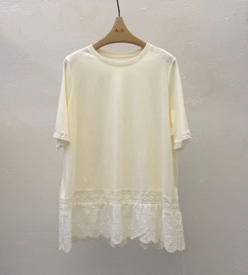 AUTUMN BEIGE-Q韓國代購女裝新品推薦時尚職業26夏季T恤刺繡A.b/AUTUMN BEIGET恤