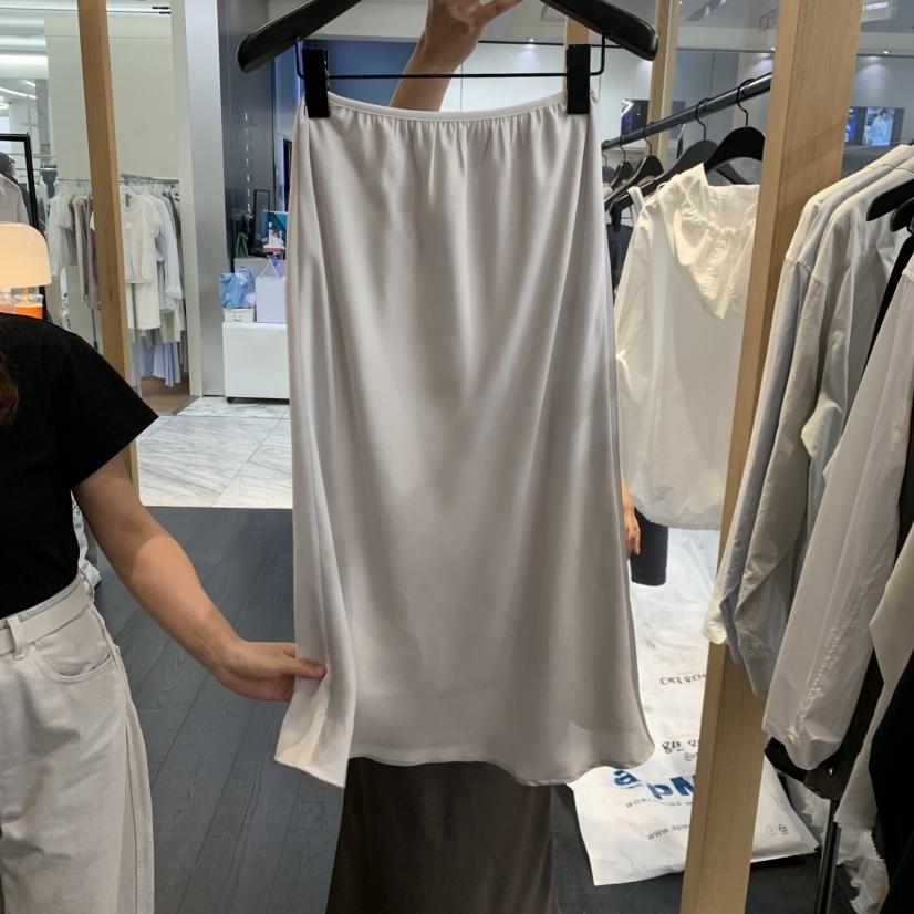 OBJECT韓國直郵女士新品時尚休閑26春夏推薦熱賣長裙緞帶SOBJECT長裙