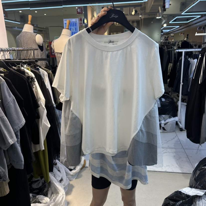 空韓國直郵實拍女裝新品26春夏26夏季人氣職業時尚推薦T恤BAKHAT恤
