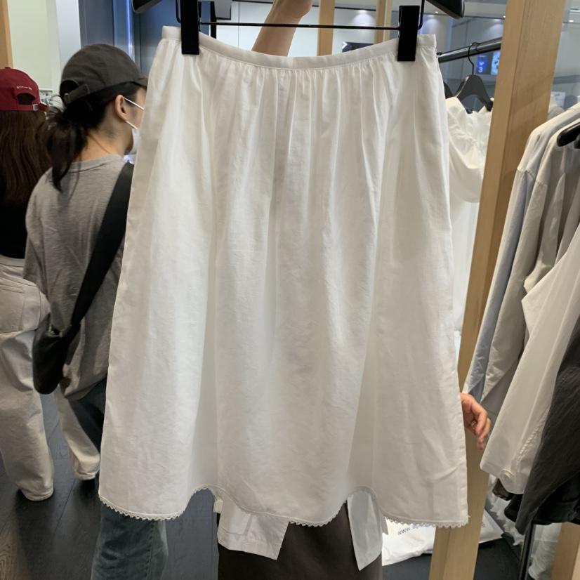 OBJECT韓國代購女士新品26春夏26夏季半身裙中短裙破洞亞麻OBJECT半身裙/中短裙