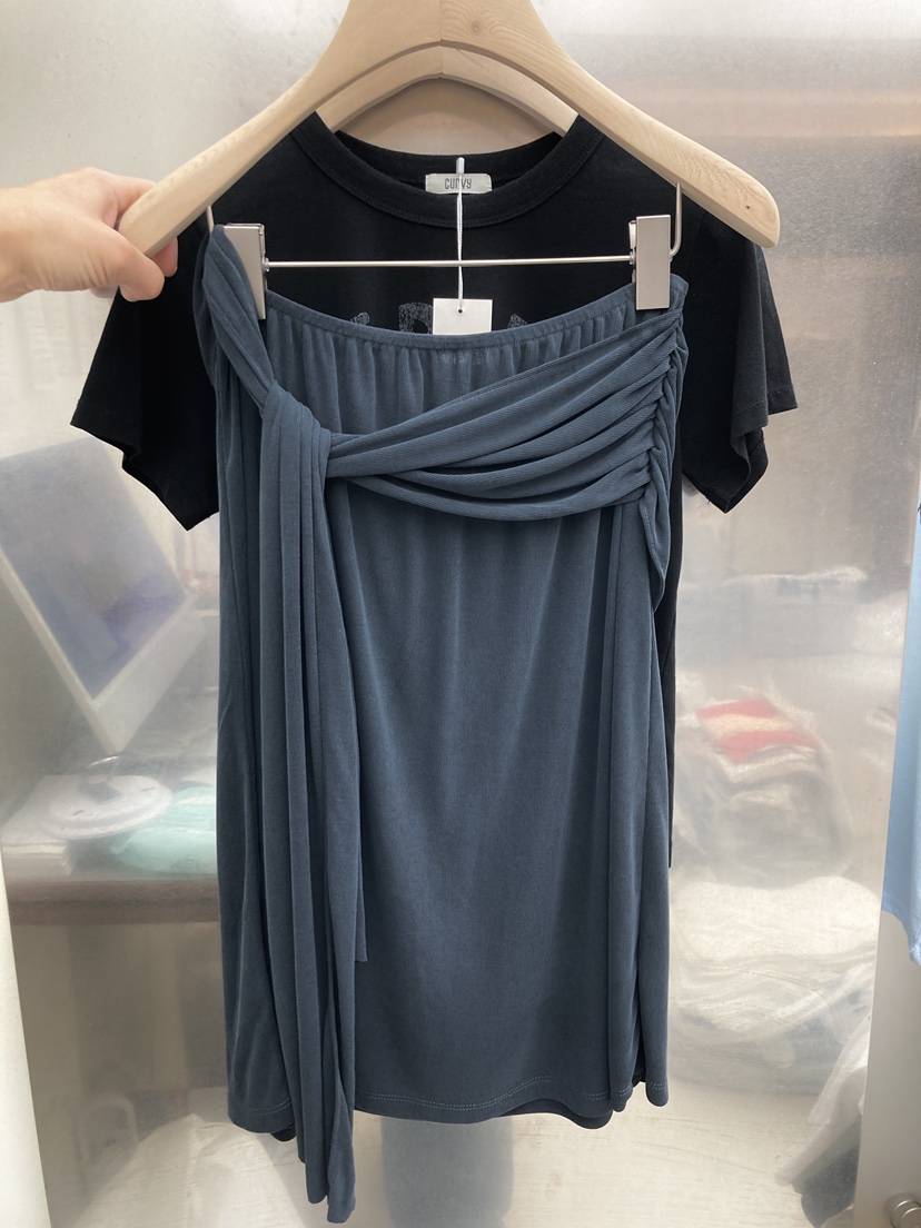 CURVY韓國東大門直郵女裝新品休閑熱賣半身裙中短裙系帶SCURVY半身裙/中短裙