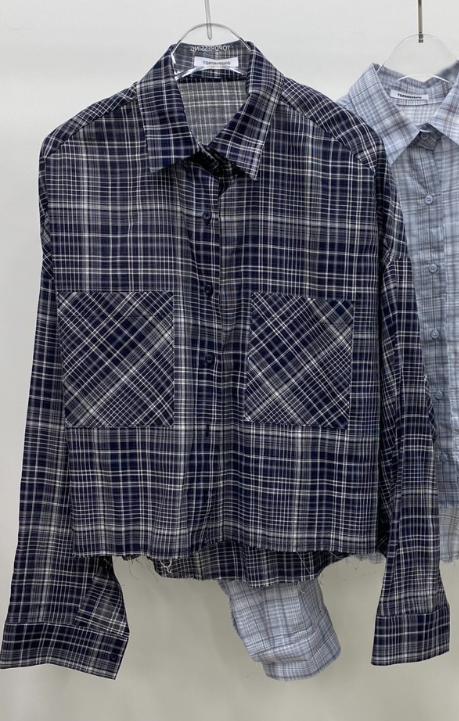 TOPDRESSING東大門實拍韓國女裝新品26春夏襯衫蕾絲衫格子TOPDRESSING襯衫/蕾絲衫