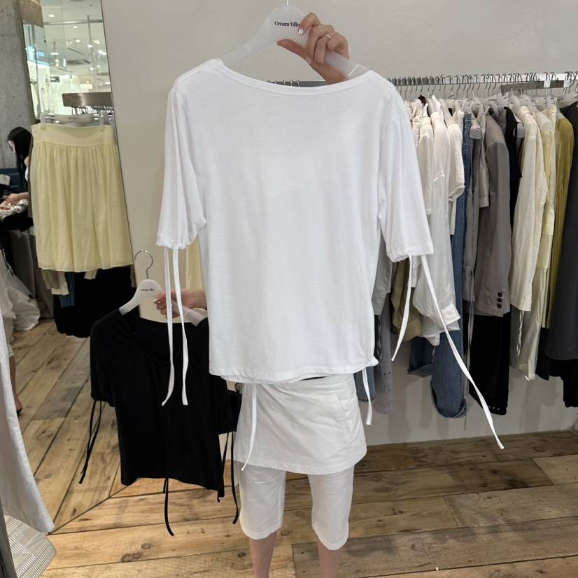 CREAM VILLA韓國直郵女裝新款26夏季T恤串珠CREAMVILLAT恤