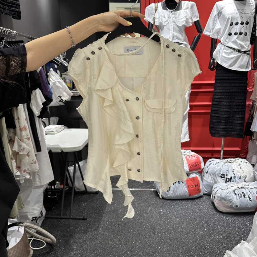 RARE CLOSET東大門實拍韓國女裝新款推薦休閑襯衫蕾絲衫LRARE CLOSET襯衫/蕾絲衫