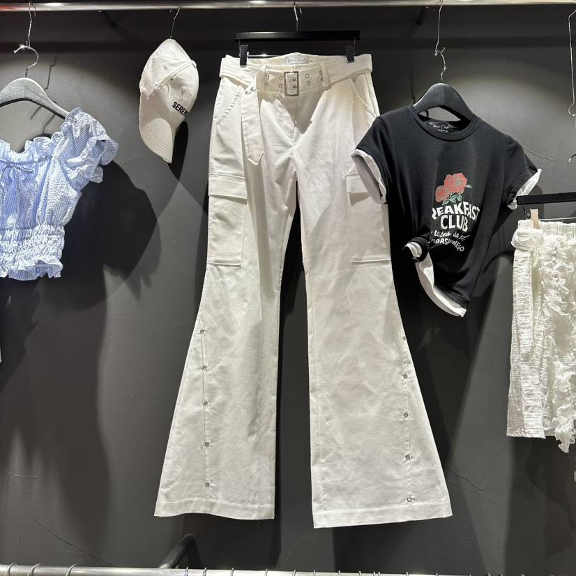 RARE CLOSET韓國東大門代購女士新品時尚休閑褲工裝鏤空RARE CLOSET休閑褲