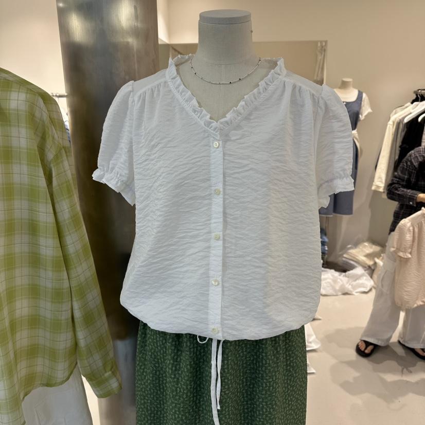 LORING RE I韓國東大門代購女士新品人氣時尚襯衫蕾絲衫LLORING RE-I/BARE襯衫/蕾絲衫