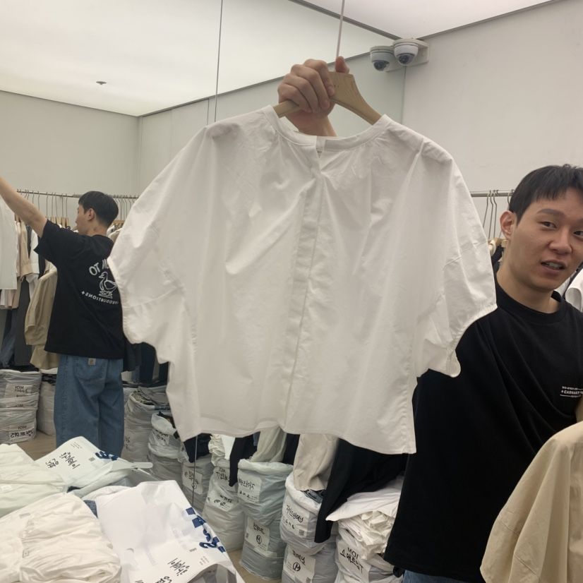 MOI-A韓國直郵女士新款26夏季職業時尚推薦人氣襯衫蕾絲衫LMOI-A襯衫/蕾絲衫