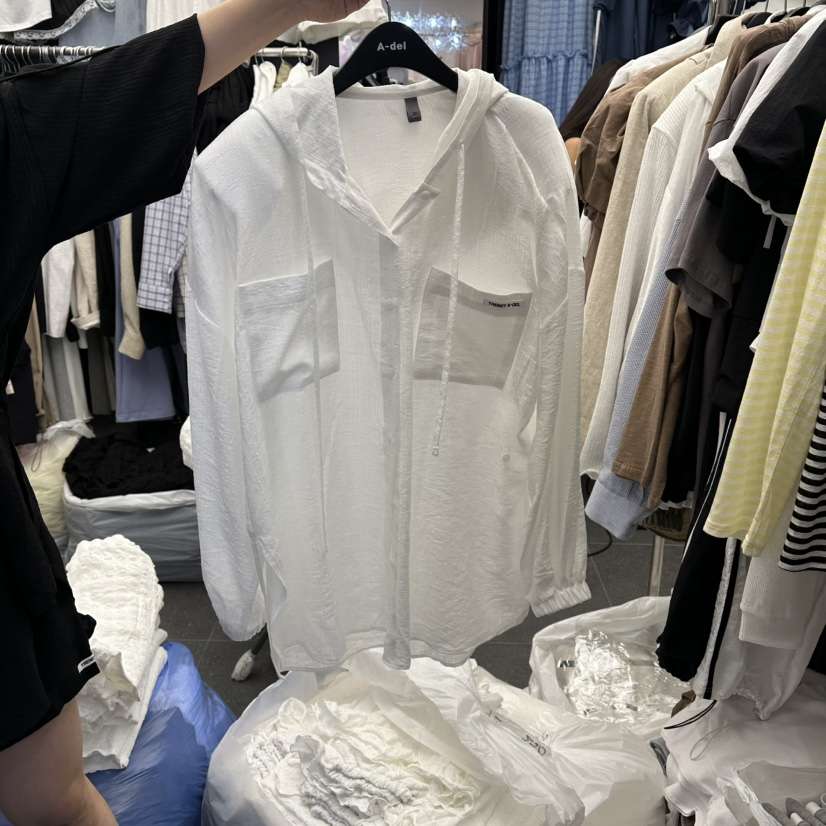 A-DEL韓國東大門代購女裝新品熱賣休閑襯衫蕾絲衫連帽衫A-DEL襯衫/蕾絲衫