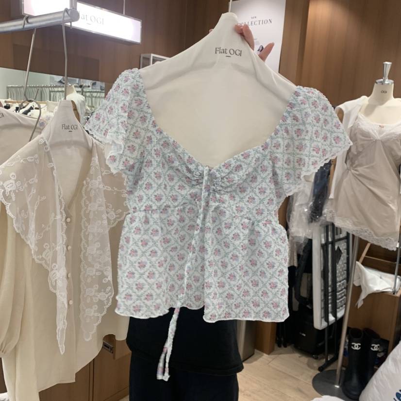 OGI韓國直郵女士新品26春夏人氣熱賣推薦職業休閑襯衫蕾絲衫FLat OGI襯衫/蕾絲衫