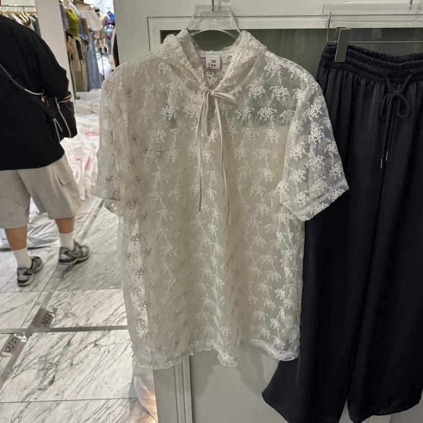 BLISS韓國代購女裝新品推薦人氣26春夏休閑職業襯衫蕾絲衫LBLISS襯衫/蕾絲衫