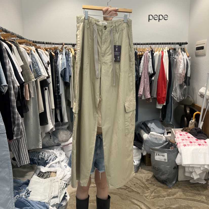ALMOND PEPE韓國直郵女裝新品26春夏時尚26夏季休閑褲口袋ALMOND PEPE休閑褲