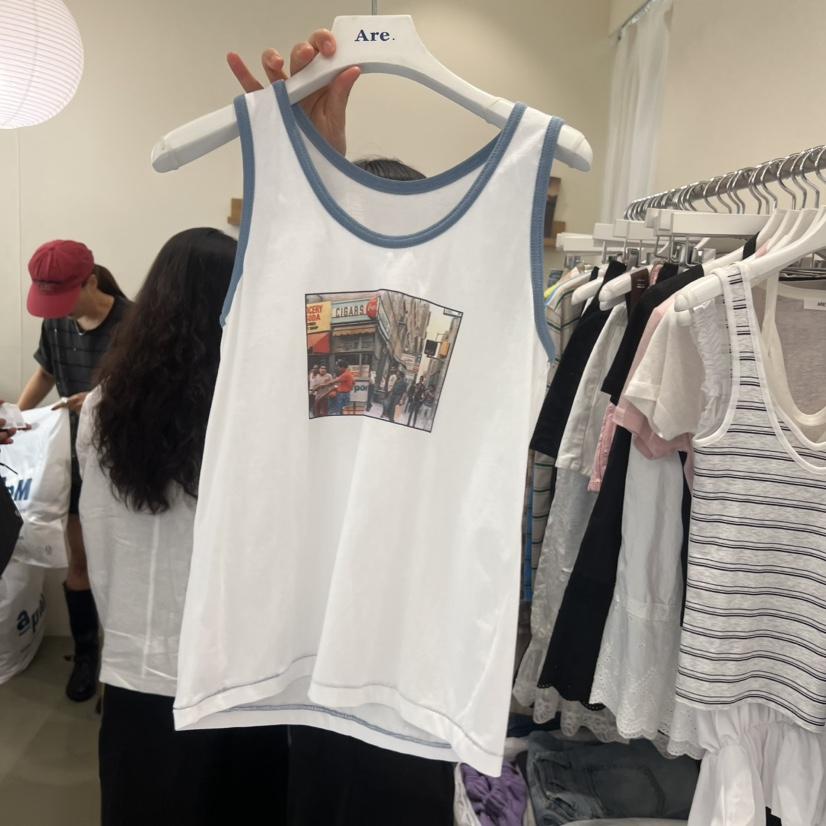 ARE韓國代購女裝新款人氣職業26夏季休閑推薦吊帶背心無袖SARE YOU/ARE吊帶/背心