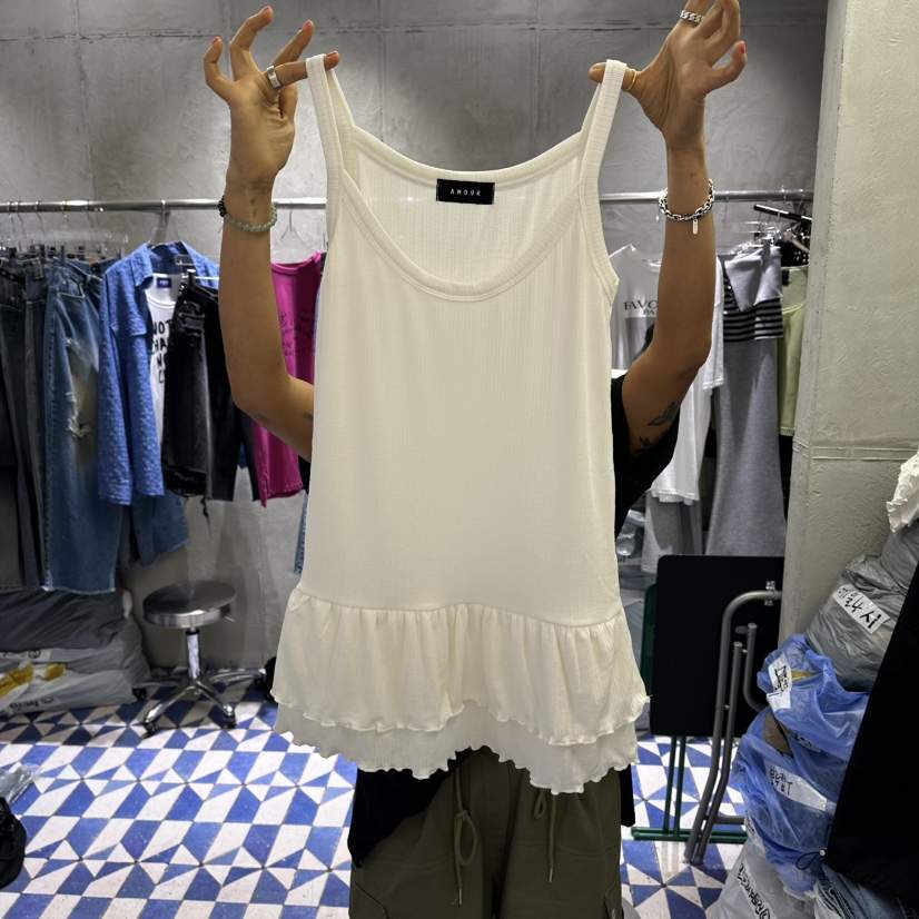 AMOUR韓國直郵實拍女士新品人氣26夏季熱賣推薦吊帶背心無袖AMOUR吊帶/背心