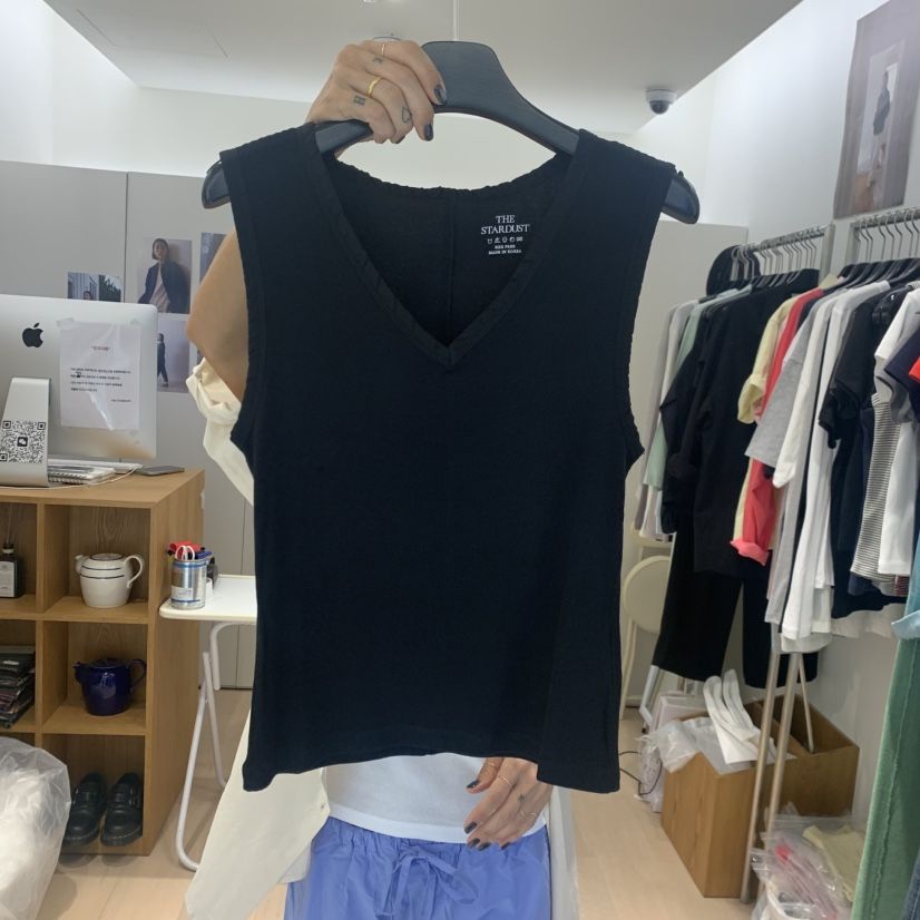 THE STARDUST韓國直郵女士新品休閑熱賣26夏季吊帶背心V領THE STARDUST吊帶/背心