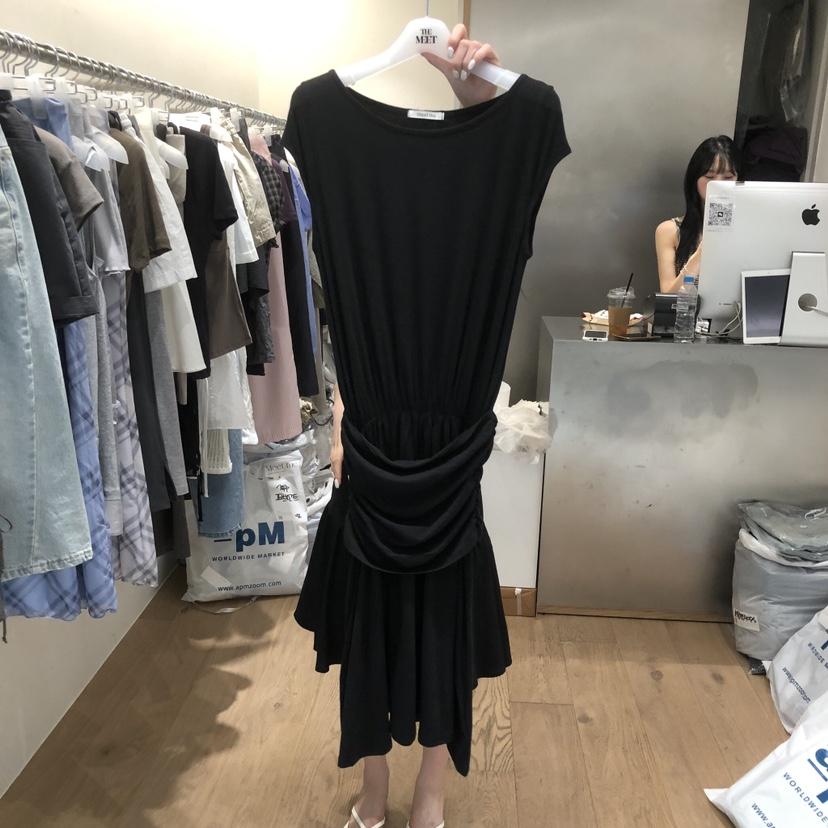 MEET ME韓國東大門代購女裝新品26春夏26夏季連衣裙褶皺MEET ME連衣裙