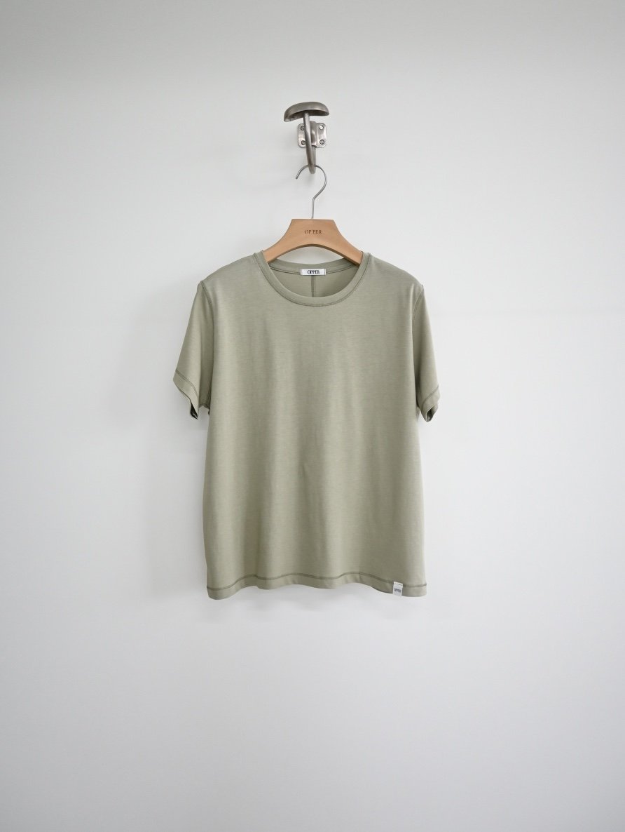 OP PER東大門實拍韓國女裝新品26夏季26春夏休閑熱賣T恤OPPER-simplebeigeT恤