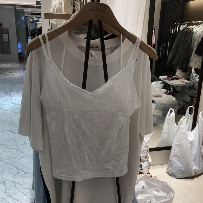 RAWROW韓國東大門代購女士新款26夏季26春夏休閑吊帶背心RAWROW吊帶/背心