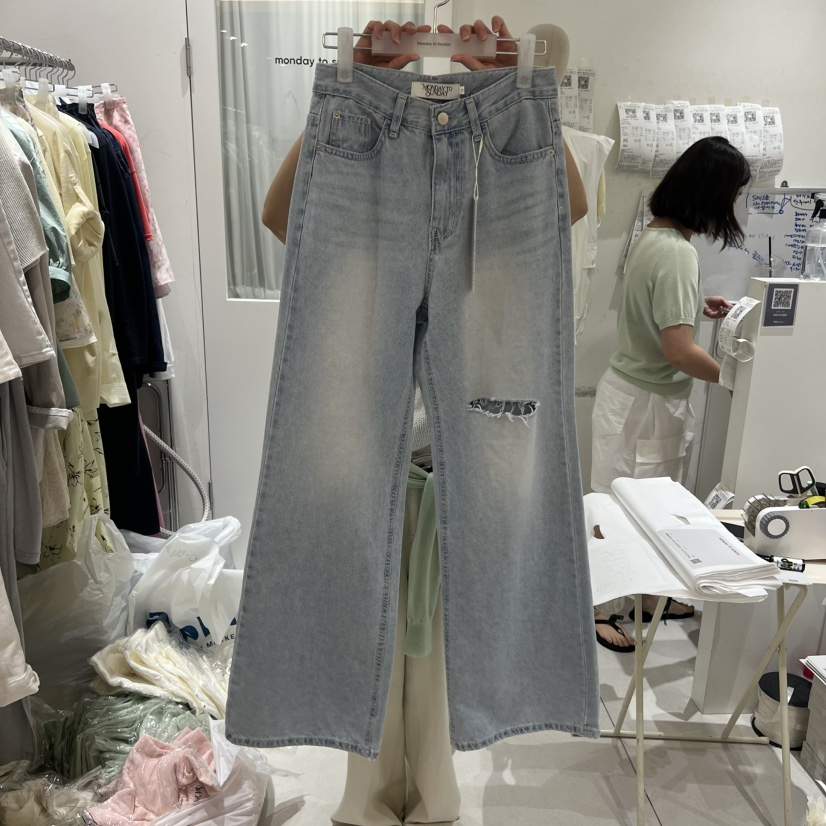 MONDAY TO SUNDAY韓國直郵實拍女裝新品職業熱賣牛仔褲MONDAY TO SUNDAY牛仔褲