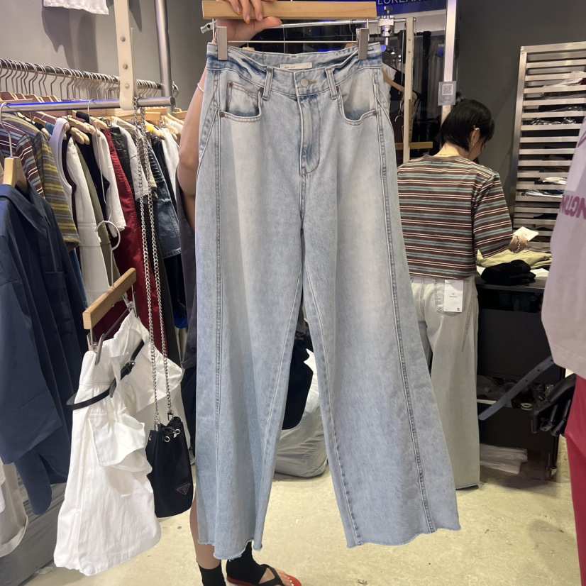 BANY ANCO韓國直郵女士新款時尚26春夏牛仔褲水洗牛仔布BANY ANCO牛仔褲